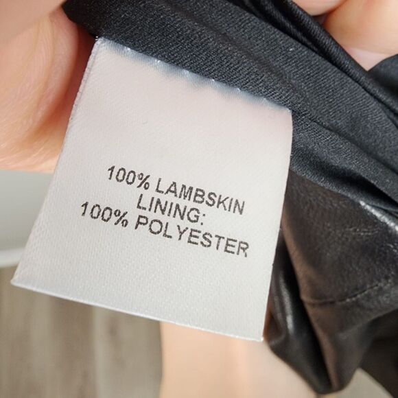 MICHELLE MASON | Leather Mini Skirt With Slit Sz 4 Black Asymmetrical Zip Staple - Picture 13 of 13